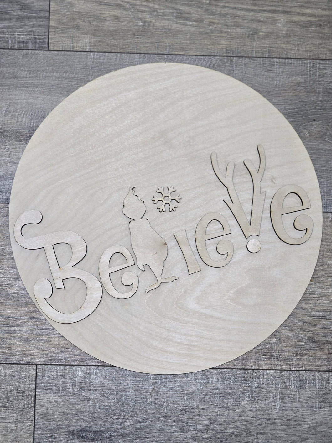 BELIEVE CIRCLE - Blank wood Cutout