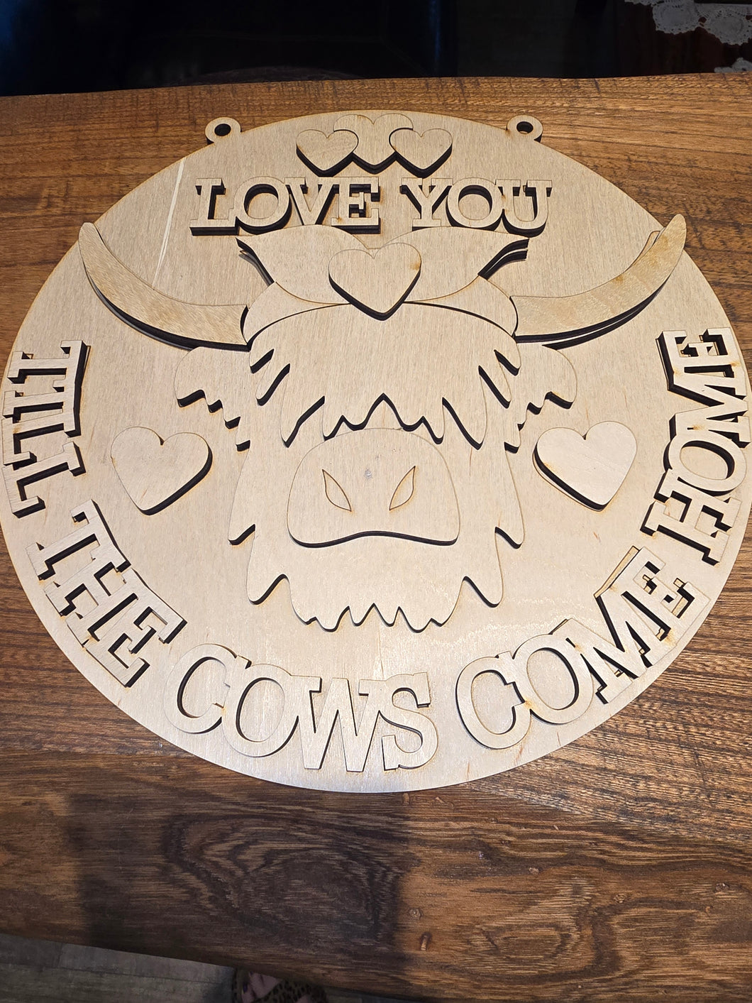 HIGHLAND COW VALENTINES - Blank wood Cutout (Copy)