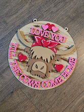 Load image into Gallery viewer, HIGHLAND COW VALENTINES - Blank wood Cutout (Copy)
