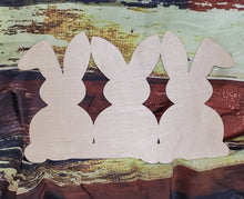 Load image into Gallery viewer, TRIPLE BUNNY - Blank wood Cutout
