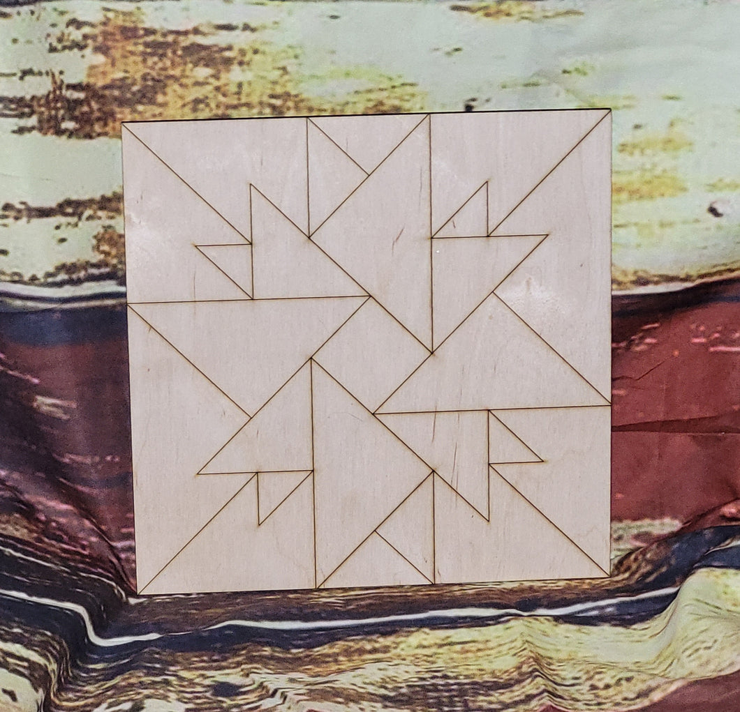 QUILTING BLOCK 1 - Blank wood Cutout