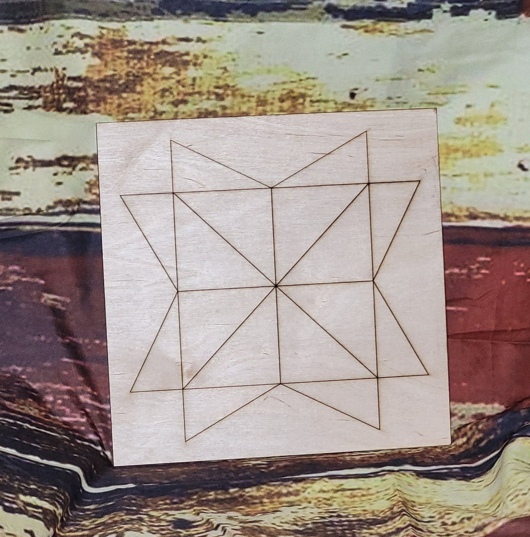 QUILTING BLOCK 2 - Blank wood Cutout