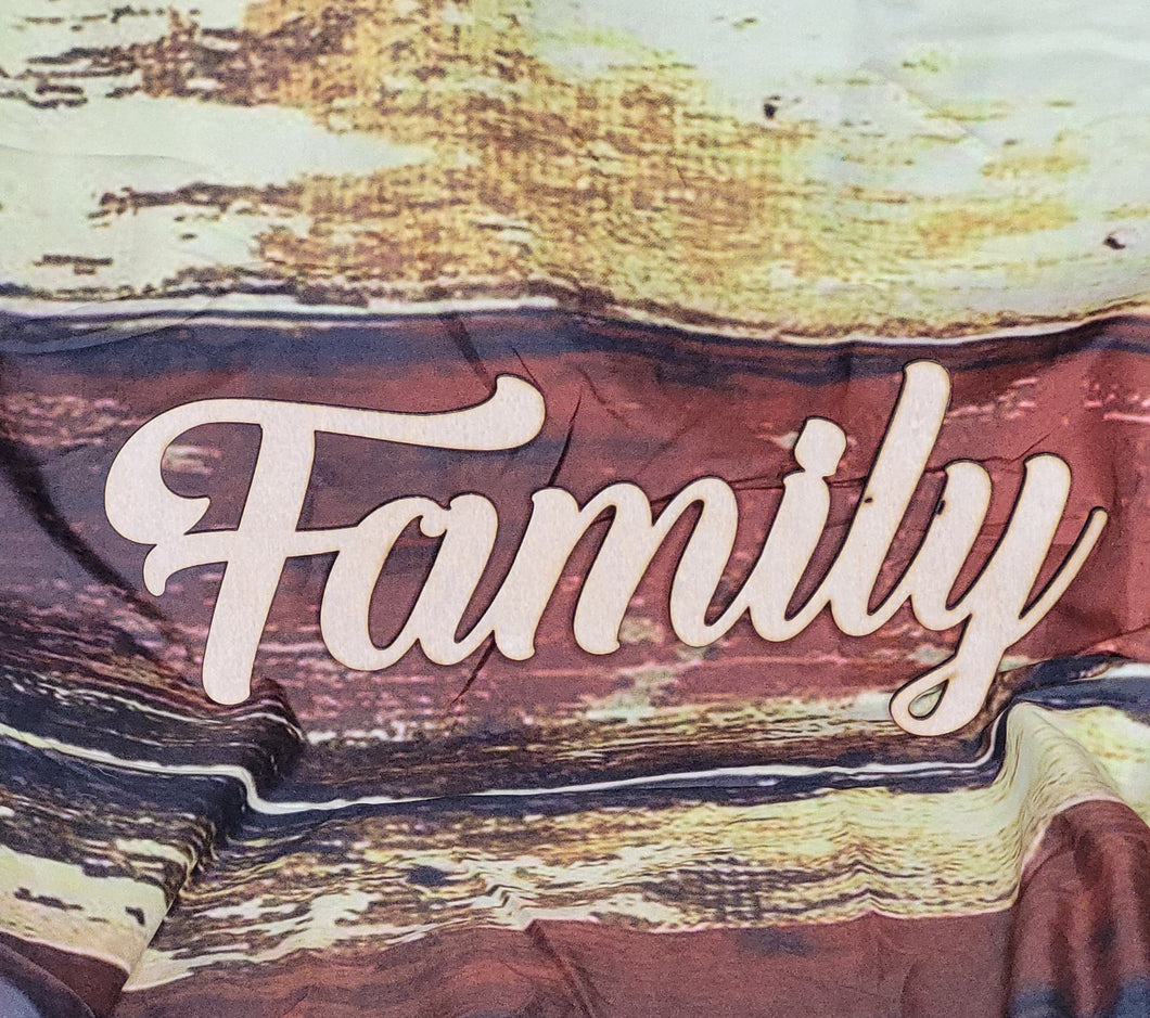 FAMILY - Blank wood Cutout