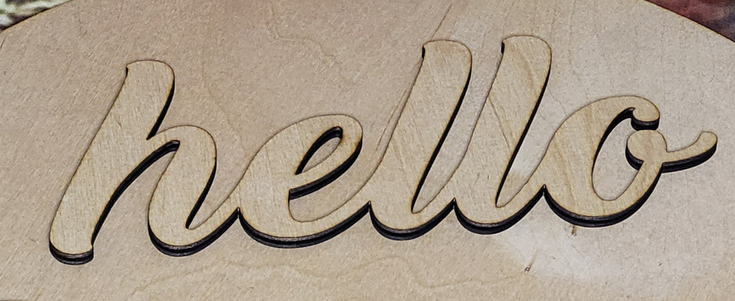 HELLO - Blank wood Cutout