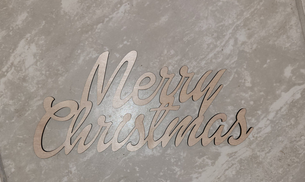 MERRY CHRISTMAS - Blank wood Cutout