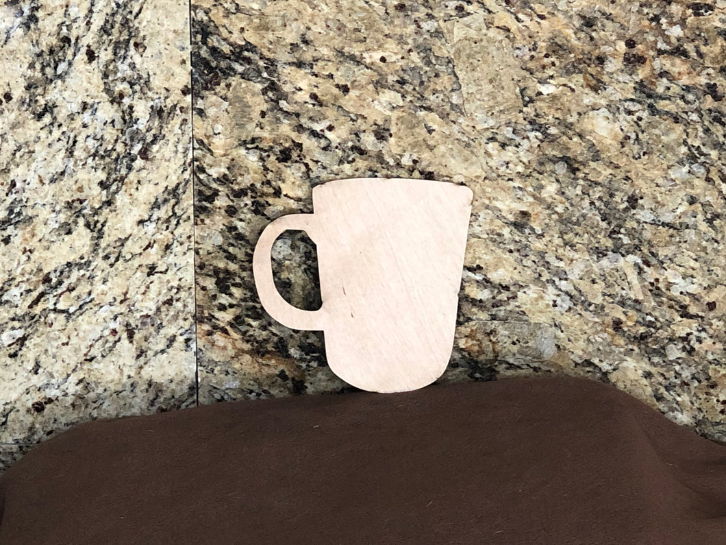 COFFE CUP - Blank wood Cutout