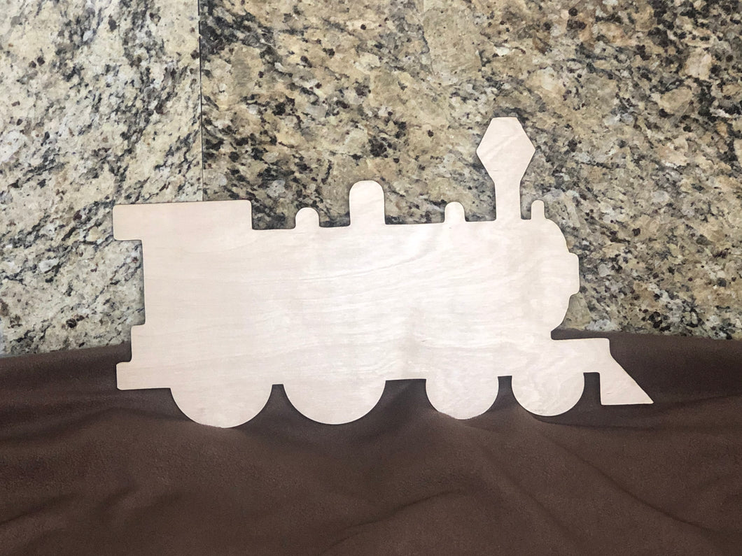 TRAIN ENGINE - Blank wood Cutout