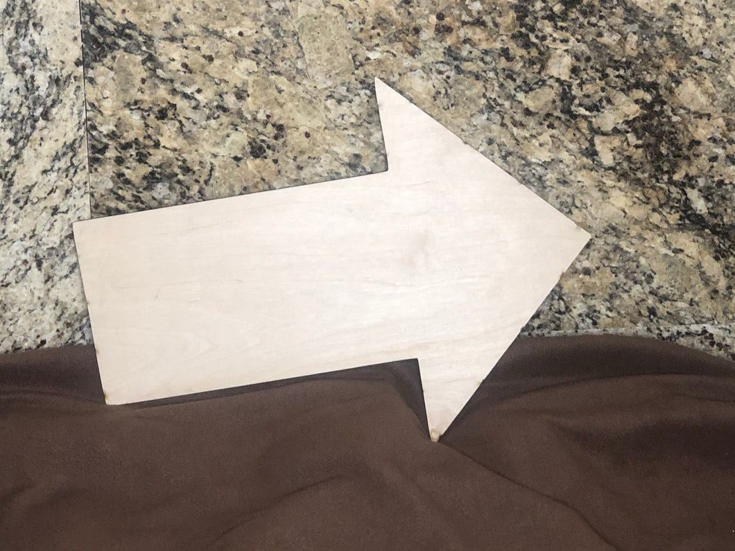 DIRECTION ARROW - Blank wood Cutout