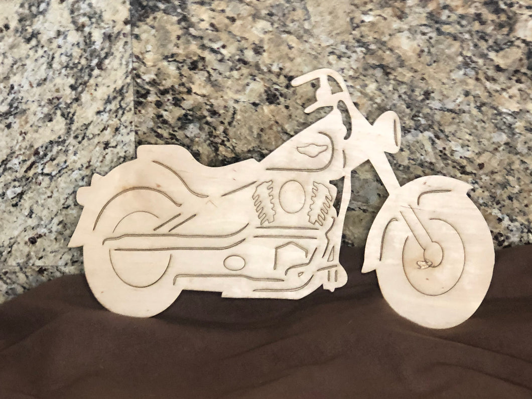 MOTORCYCLE - Blank wood Cutout