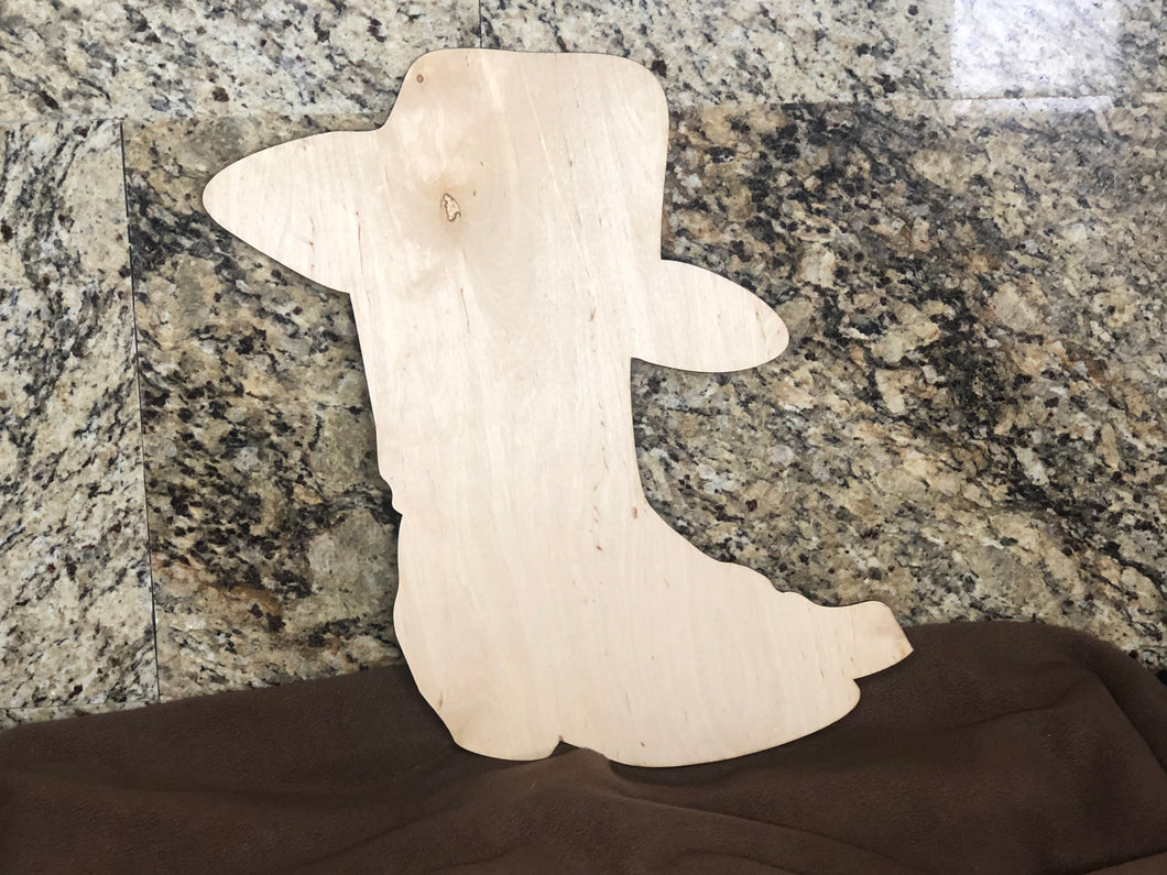 HATS AND BOOTS - Blank wood Cutout