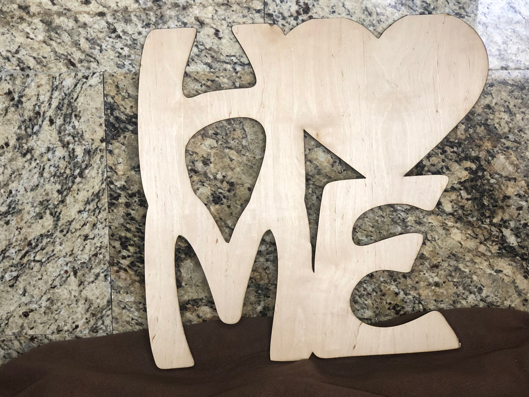 HOME HEART - Blank wood Cutout