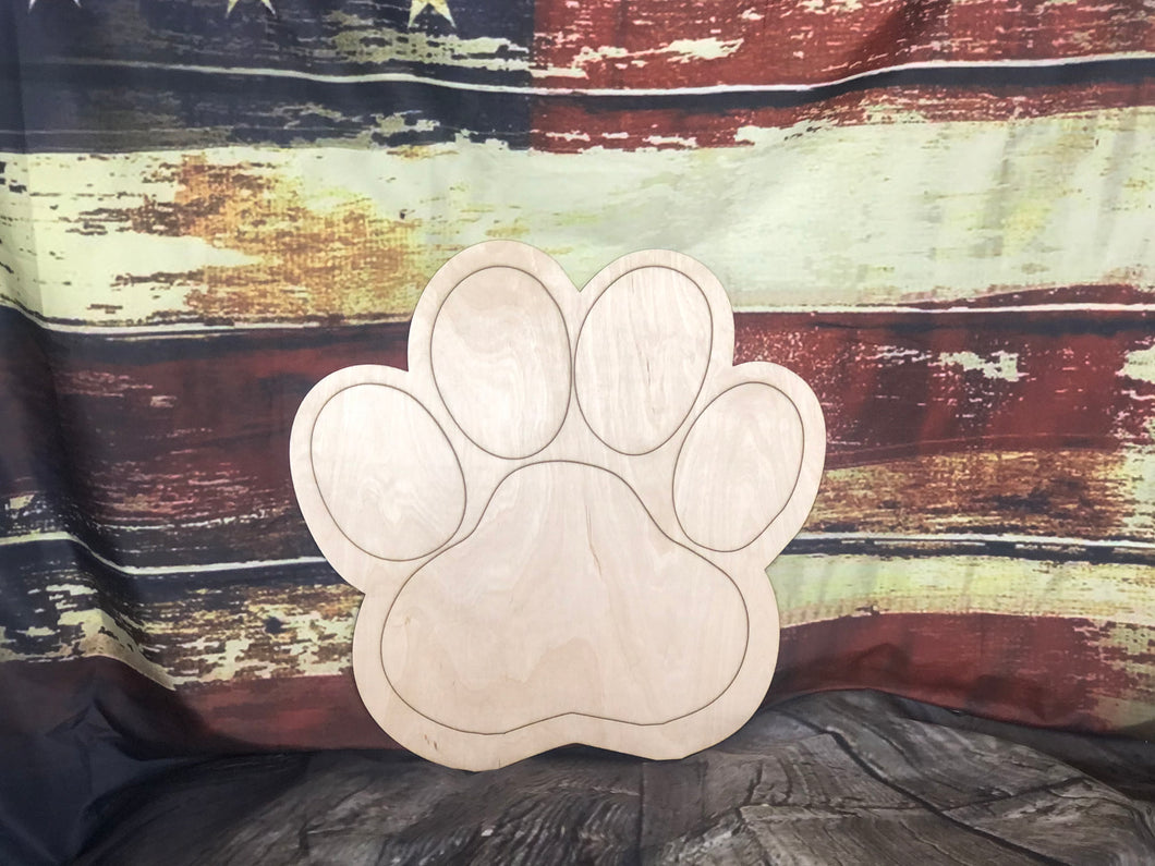 PAW - Blank wood Cutout