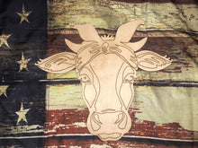Load image into Gallery viewer, COW WITH BANDANA - Blank wood Cutout
