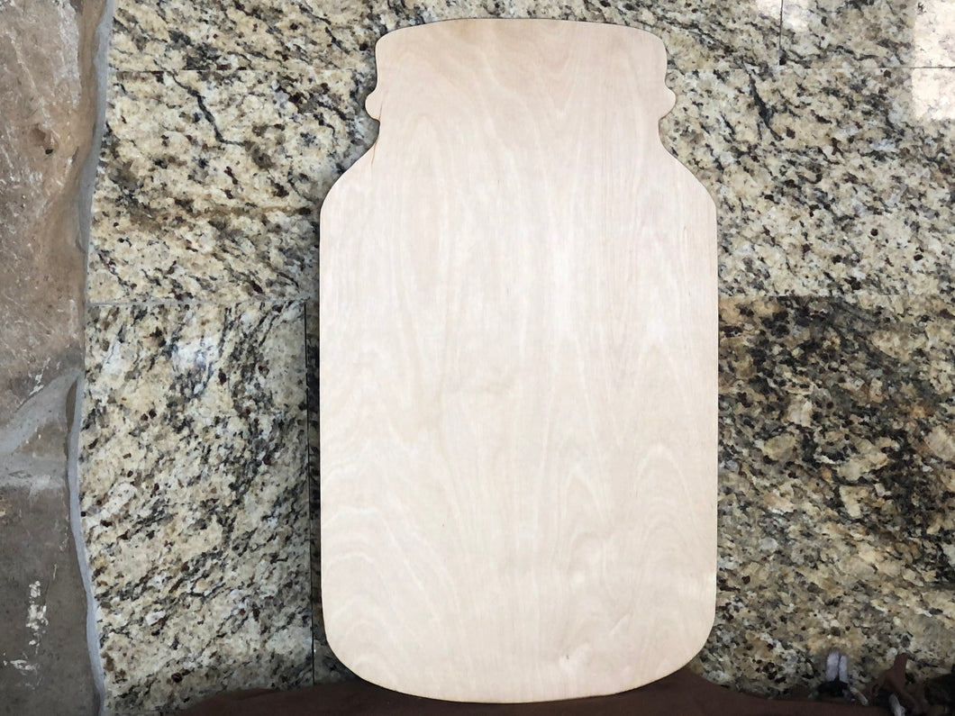 MASON JAR - Blank wood Cutout