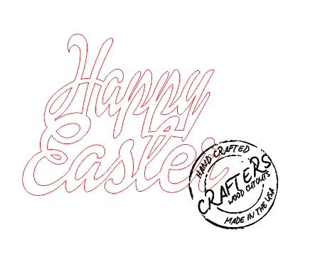 HAPPY EASTER- Blank wood Cutout