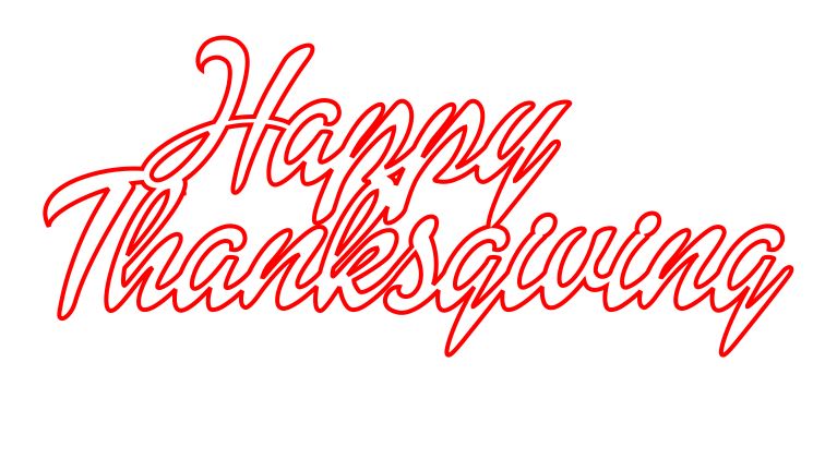 HAPPY THANKSGIVING- Blank wood Cutout