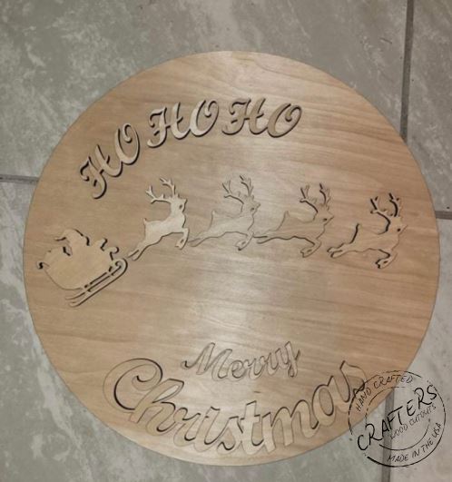 HOHOHO MERRY CHRISTMAS KIT - Blank wood Cutout