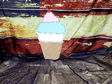 Load image into Gallery viewer, ICE CREAM CONE - Blank wood Cutout
