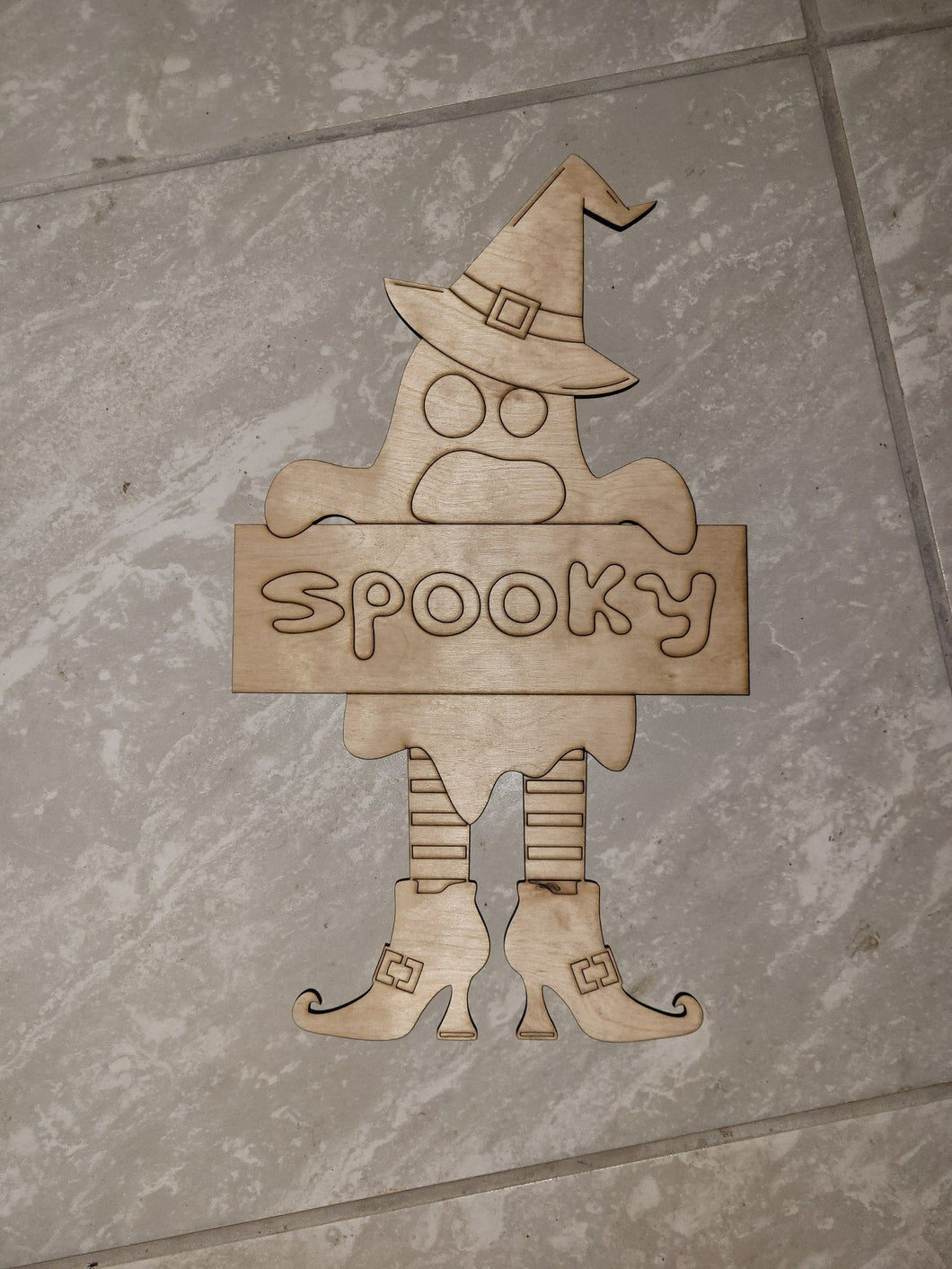 WITCH GHOST SPOOKY - Blank wood Cutout