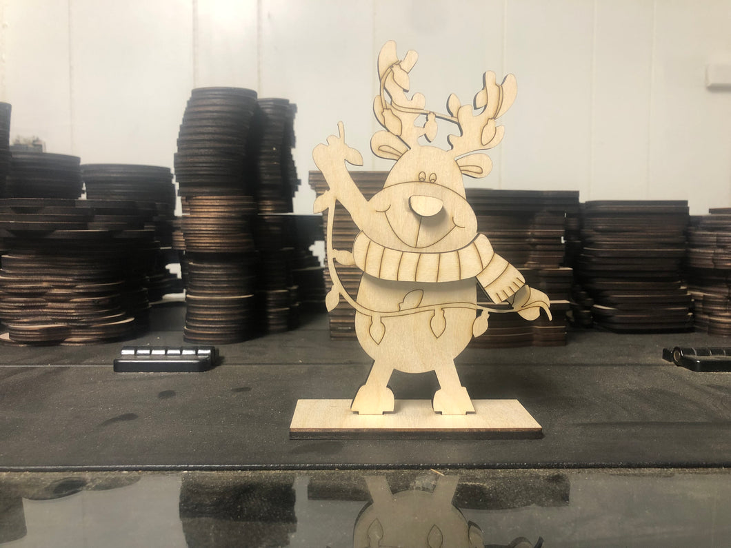 TABLE TOP REINDEER - Blank wood Cutout