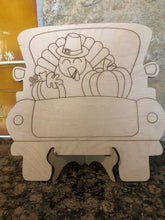 Load image into Gallery viewer, BACK OF TRUCK WITH TURKEY- Blank wood Cutout
