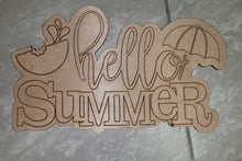 Load image into Gallery viewer, HELLO SUMMER WITH TRACE - Blank wood Cutout
