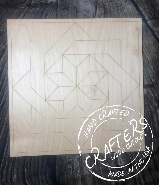 QUILTING BLOCK 7 - Blank wood Cutout