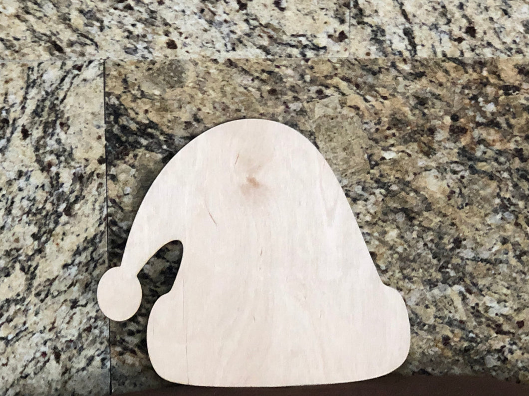 SANTA HAT- Blank wood Cutout