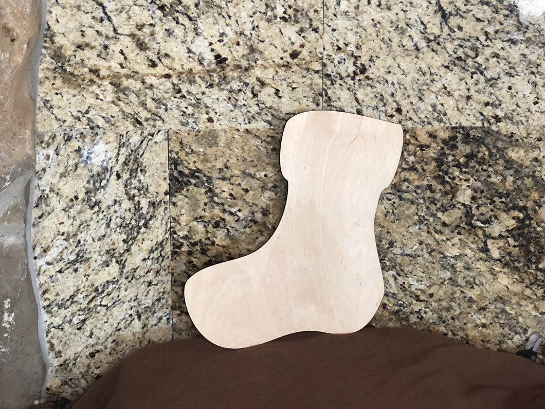 STOCKING - Blank wood Cutout